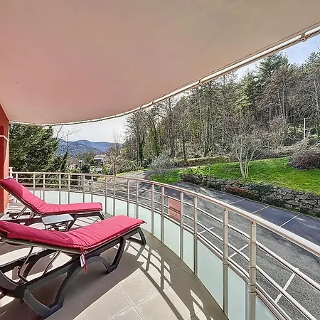 Bel F3 Climatise Avec Parkings, Terrasse Et Vue Sur Montagnes A 50m Du Centre Et Des Thermes - Fr-1-451-213