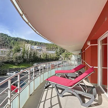 Apartman Bel F3 Climatise Avec Parkings, Terrasse Et Vue Sur Montagnes A 50m Du Centre Et Des Thermes - Fr-1-451-213