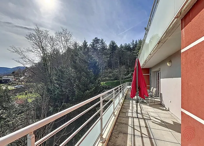 Bel F3 Climatisé Avec Parkings, Terrasse Et Vue Sur Montagnes à 50m Du Centre Et Des Thermes - Fr-1-451-213 Apartamento Lamalou-les-Bains